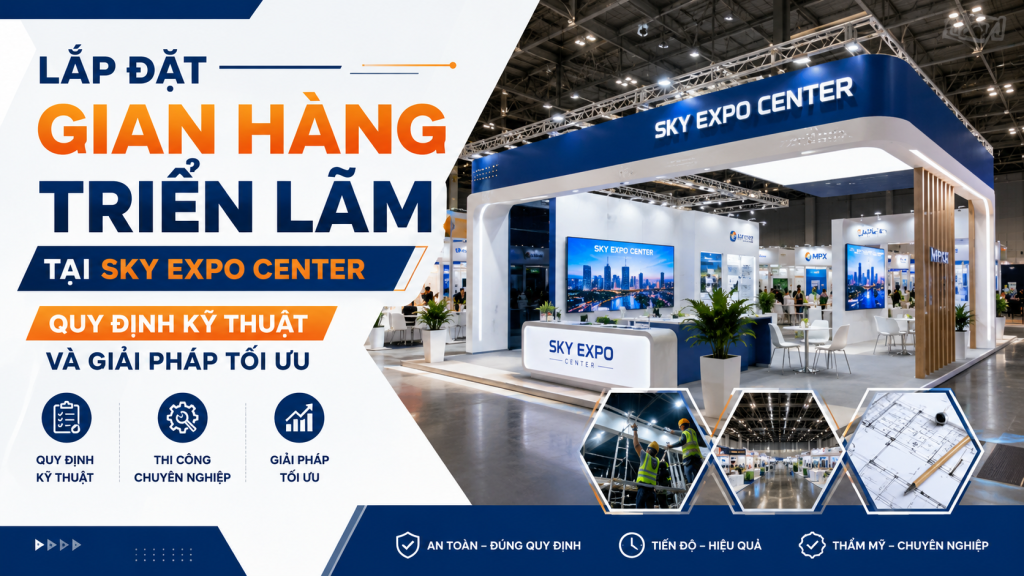 Lắp Đặt Gian Hàng Triển Lãm Tại Sky Expo Center: Quy Định & Giải Pháp Thi Công