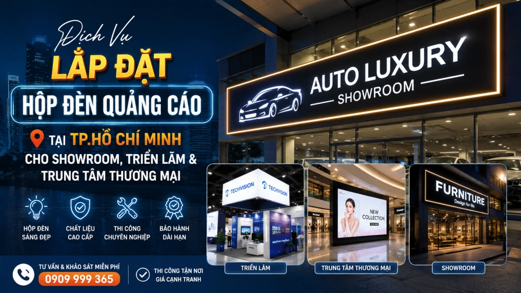 Lắp Đặt Hộp Đèn Quảng Cáo Tại TP.HCM Chuyên Nghiệp, Chuẩn TTTM | MPX