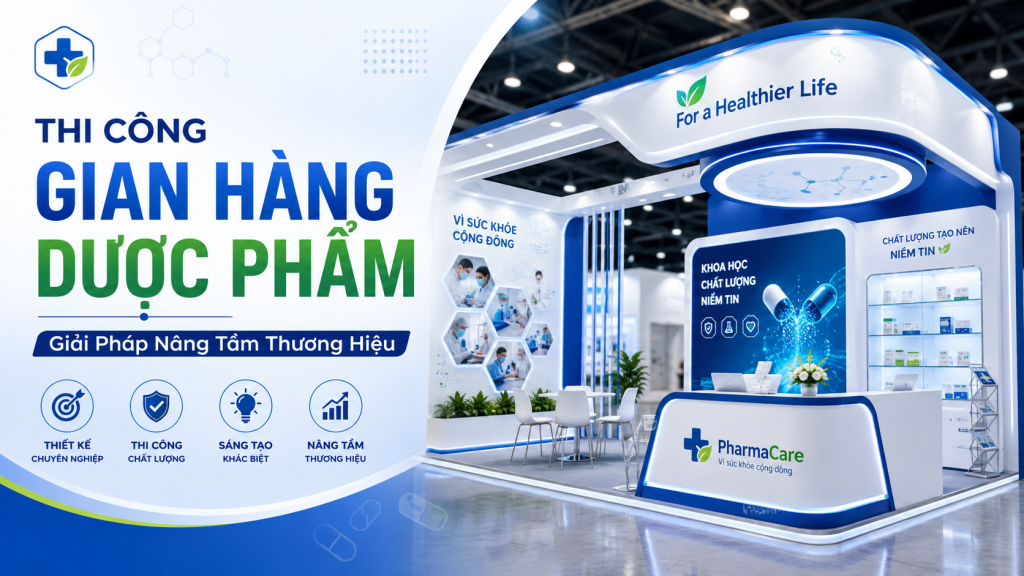 Thi Công Gian Hàng Dược Phẩm: Giải Pháp Nâng Tầm Thương Hiệu