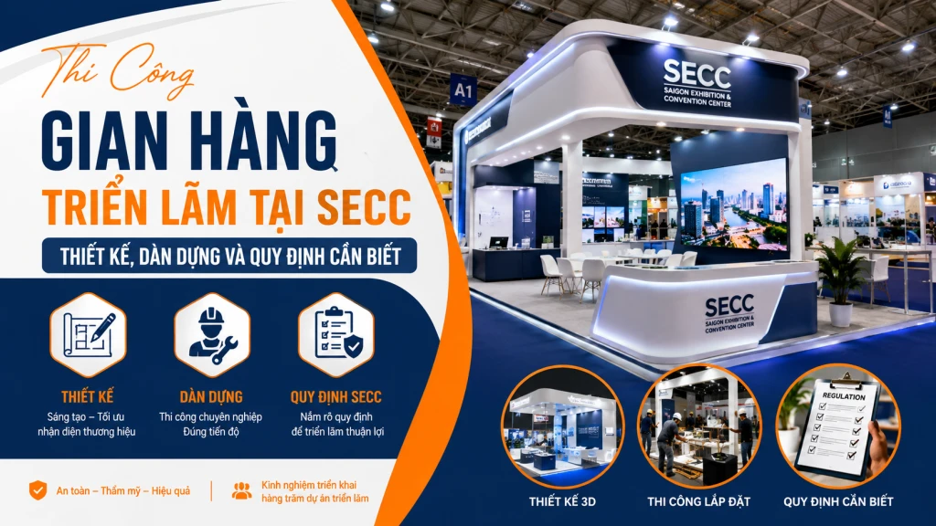 Thi Công Gian Hàng Triển Lãm Tại SECC Chuyên Nghiệp Từ A-Z