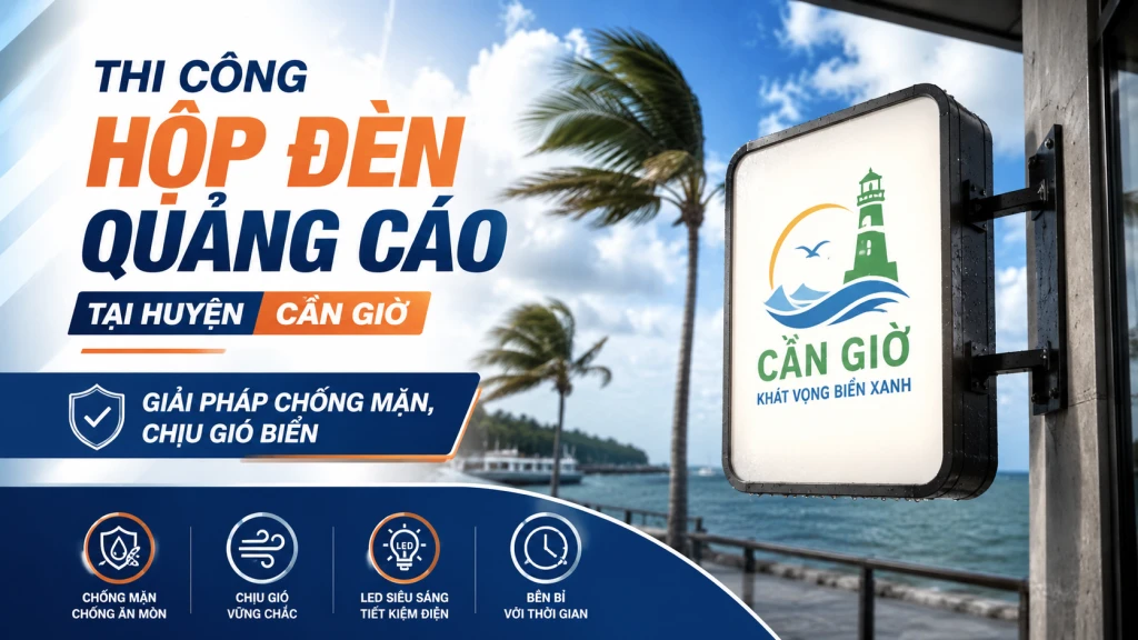 Thi Công Hộp Đèn Quảng Cáo Tại Huyện Cần Giờ: Chống Mặn, Chịu Gió
