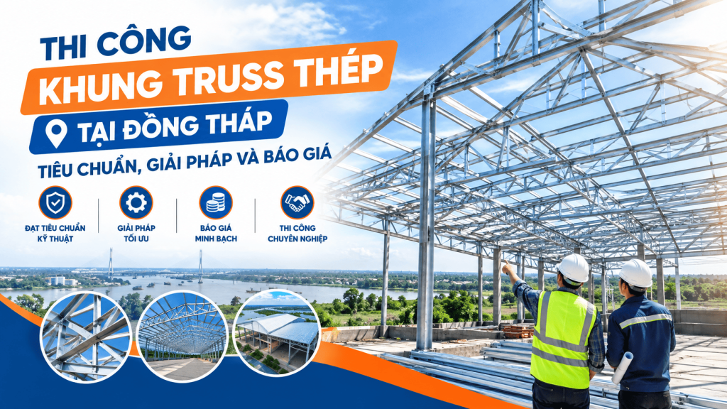 Thi Công Khung Truss Thép Tại Đồng Tháp: Tiêu Chuẩn, Giải Pháp Và Báo Giá