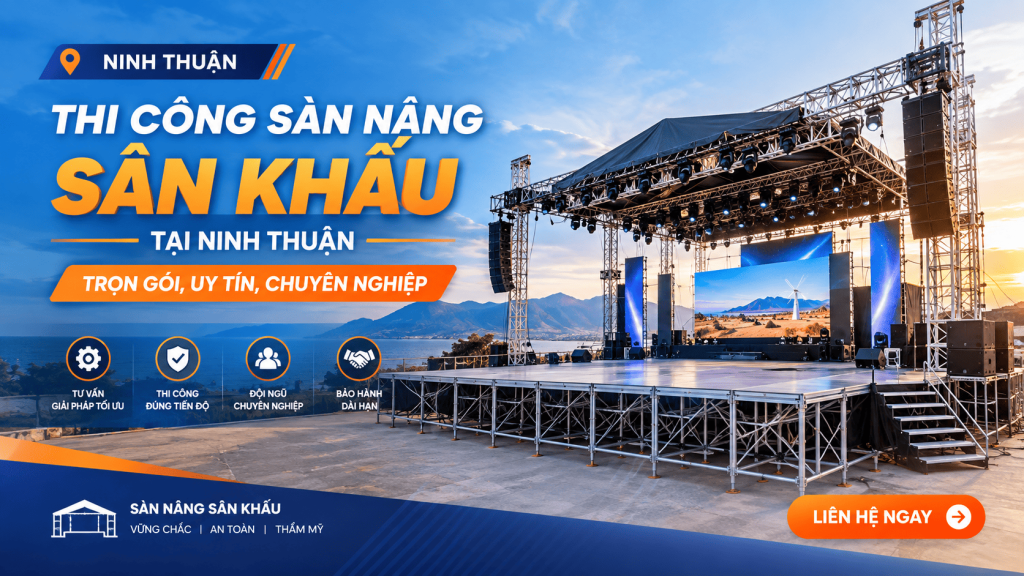 Thi Công Sàn Nâng Sân Khấu Tại Ninh Thuận: Trọn Gói, Uy Tín, Chuyên Nghiệp