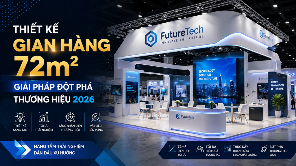 Thiết Kế Gian Hàng 72m²: Giải Pháp Đột Phá Thương Hiệu 2026