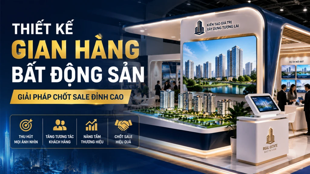 Thiết Kế Gian Hàng Bất Động Sản: Giải Pháp Chốt Sale Đỉnh Cao