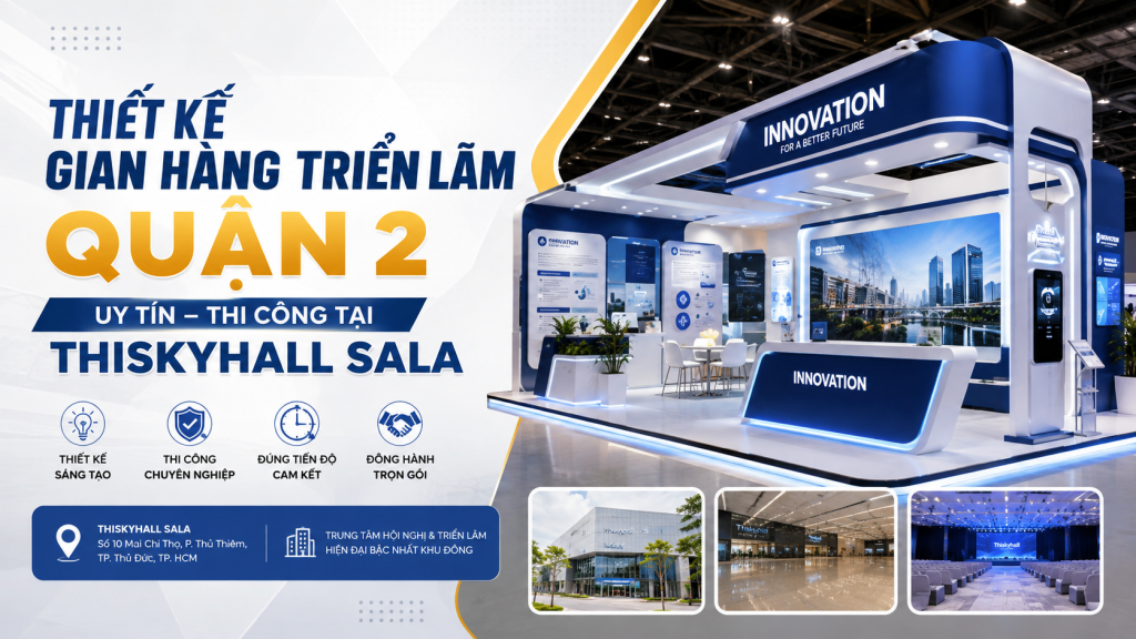 Thiết Kế Gian Hàng Triển Lãm Quận 2 Uy Tín - Thi Công Tại Thiskyhall Sala