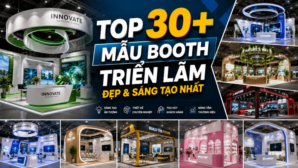 Top 30+ Mẫu Booth Triển Lãm Đẹp & Sáng Tạo Nhất