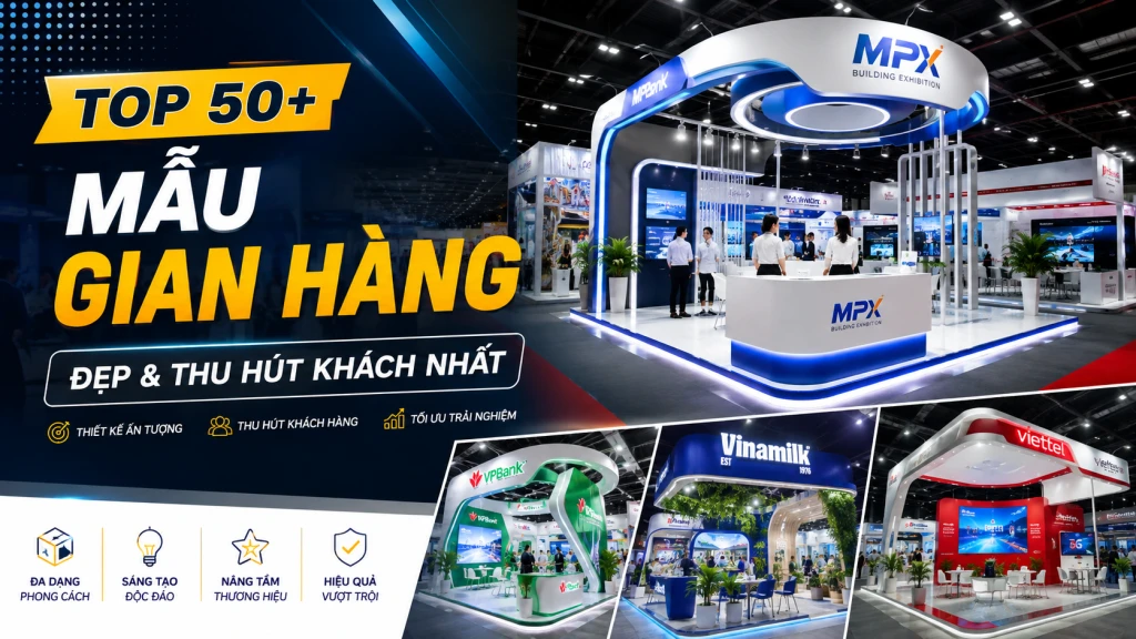 Top 50+ Mẫu Gian Hàng Đẹp & Thu Hút Khách Nhất